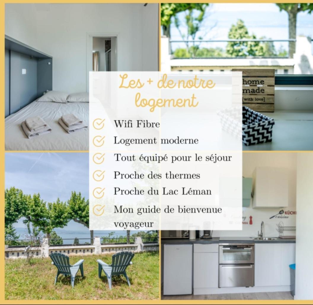 Appartement Cozy 2 Panoramique Lac Leman トノン・レ・バン エクステリア 写真
